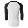 thumbnail image 3 of Ma Croix Tri Blend 3/4 Sleeve Raglan Tee Baseball Jersey Soft Comfort Active Casual, 3 of 6