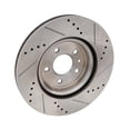 thumbnail image 3 of KarParts360 For Ford Flex 2011-2019 Brake Disc Driver OR Passenger Side | Front | Single Piece | Cross-drilled and Slotted | Vented | 325 millimeters Disc Diameter | 5 Lugs | For 42278, 680758, 3 of 4