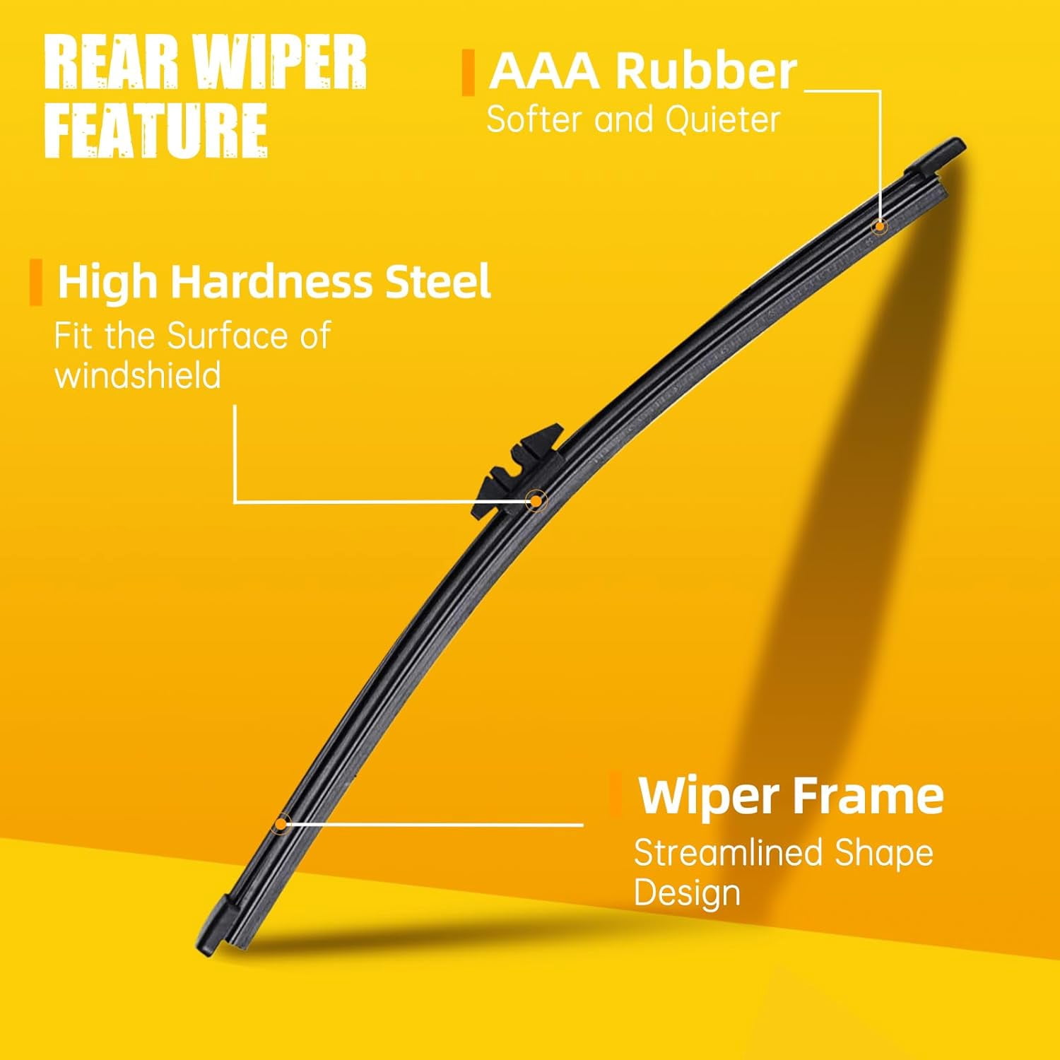 MIKKUPPA 28"+28"+11" Windshield Wiper Blades Replacement for 2013-2019 Ford Escape, Front & Rear Durable Stable Quiet All Season Wiper Blades Set (Pack of 3)