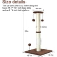 thumbnail image 3 of 32" Tall Cat Scratching Post Sisal Scratch Posts with Hanging Ball and Self-Massage Brush Vertical Scratcher for Indoor Cats and Kittens(Light-Gray 32inches), 3 of 14