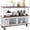 White, variant on Industrial Rolling Buffet Serving Cart - Kitchen or Bar