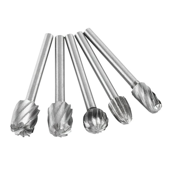 Wood Rotary Bit,20pcs High Speed Steel Single Cut Rotary Burr Woodworking Tool Convenient Use