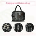 thumbnail image 5 of Unique Bargains Clear Toiletry Bag Transparent Makeup Bag Travel Zipper Cosmetic Organizer for Women 10.43"x3.15" Black, 5 of 7