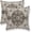 Black Boho, variant on Boho Pillow Covers 16x16 Set of 2, Brown Beige Carpet Pattern Outdoor Decorative Throw Pillows Ethnic Rustic Farmhouse Cushion Cases Linen Gifts for Couch Sofa Decor
