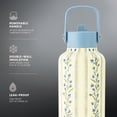thumbnail image 3 of Thyme & Table 24oz Stainless Steel Cleo Bottle with Straw, Tulip, 3 of 7