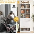 thumbnail image 6 of iSunirm 23.6'' Modular Closet System with 3 Drawers and 6 Cube Storage, Freestanding Wood Walk-in Closet Organizers, White, 6 of 8