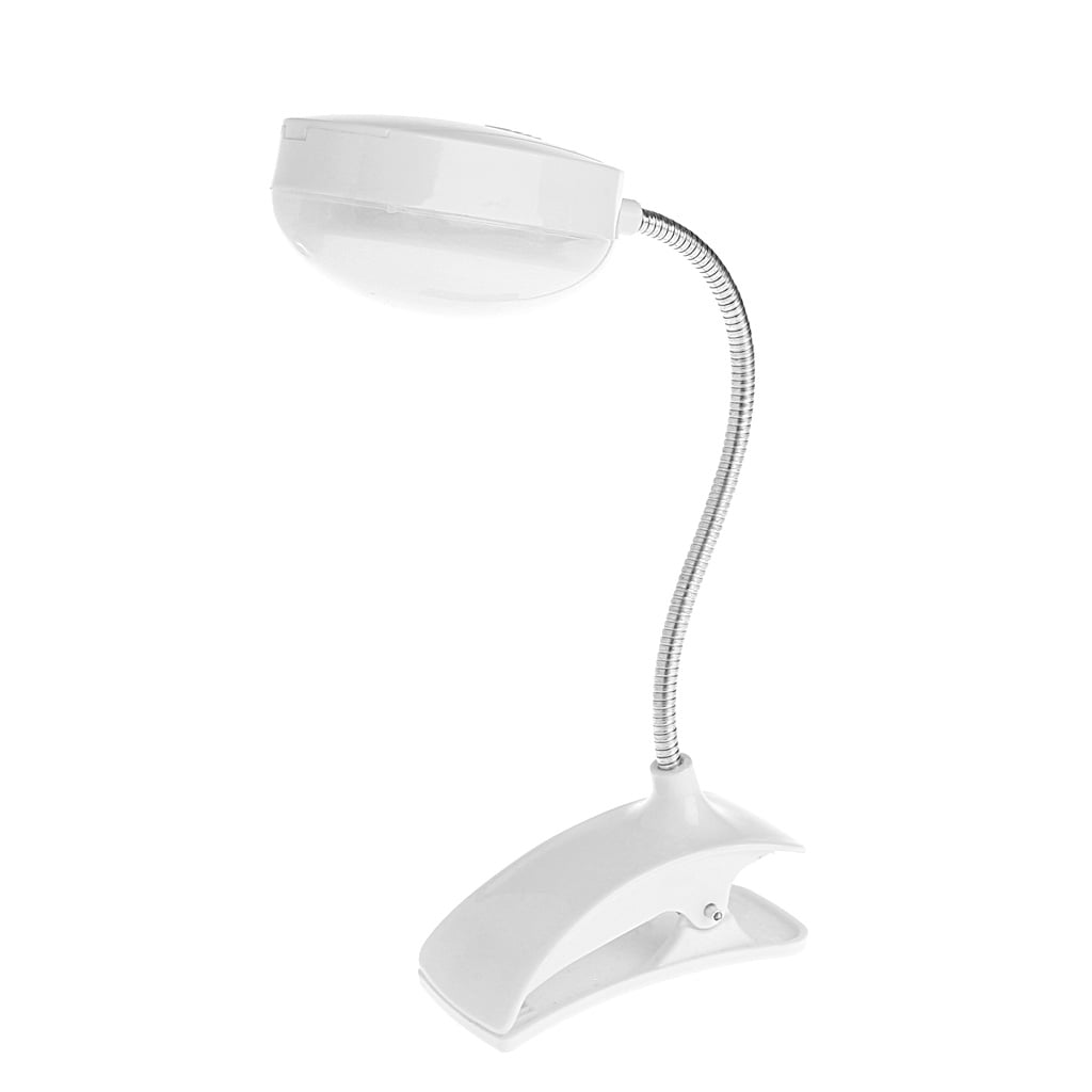 TIERPOP Flexible Clip-on Table Lamp LED Clamp Reading Study Bed Laptop Desk Bright Light