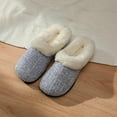 thumbnail image 2 of Roxoni Knitted Design Fur Slippers  Luxuriously Soft and Comfortable  Great Footwear for Lounging  Warm Versatile Slippers, 2 of 5