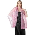 thumbnail image 3 of Dalrosia Women's Glittering Shawl Scarf Mesh Sequin Wedding Bridal Cape Fringed Evening Wraps Shawls, 3 of 3