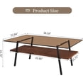 thumbnail image 6 of Holaki Glass Coffee Table, Rectangle Tempered Glass Table, 2-Tier Center Table  with Clear Tempered Glass Top Metal Leg, Mordern Home Office Furniture, 6 of 6