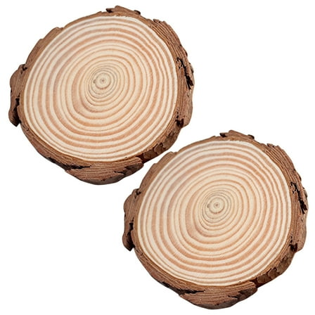 Soimiss Table Coasters Candle Coasters Brown Wood 2pcs