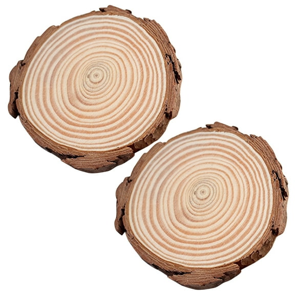 Soimiss Table Coasters Candle Coasters Brown Wood 2pcs