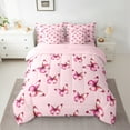 thumbnail image 2 of jejeloiu Cute Butterflies 7-Piece Bedding Comforter Set,Cartoon Butterfly King Bedding Sets,Girls Pink Bed Sheets For Princess,Super Cozy Room Decor Reversible, 2 of 8