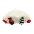thumbnail image 2 of fenteer Christmas Hat Beanie Decor Painter Hat for Birthday Gift Outdoor Party Beige White, 2 of 8