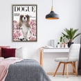 thumbnail image 2 of Funny Floral Dog Magazine Brown Framed Floater Canvas Wall Art, design by Sasha, 2 of 10