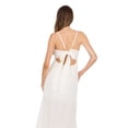 thumbnail image 3 of Forever 21 Women’s Spaghetti Strap Maxi Dress with Adjustable Tie Back, Flowing Tiered Skirt and Lightweight Casual Summer Silhouette, Ivory, Small, 3 of 6