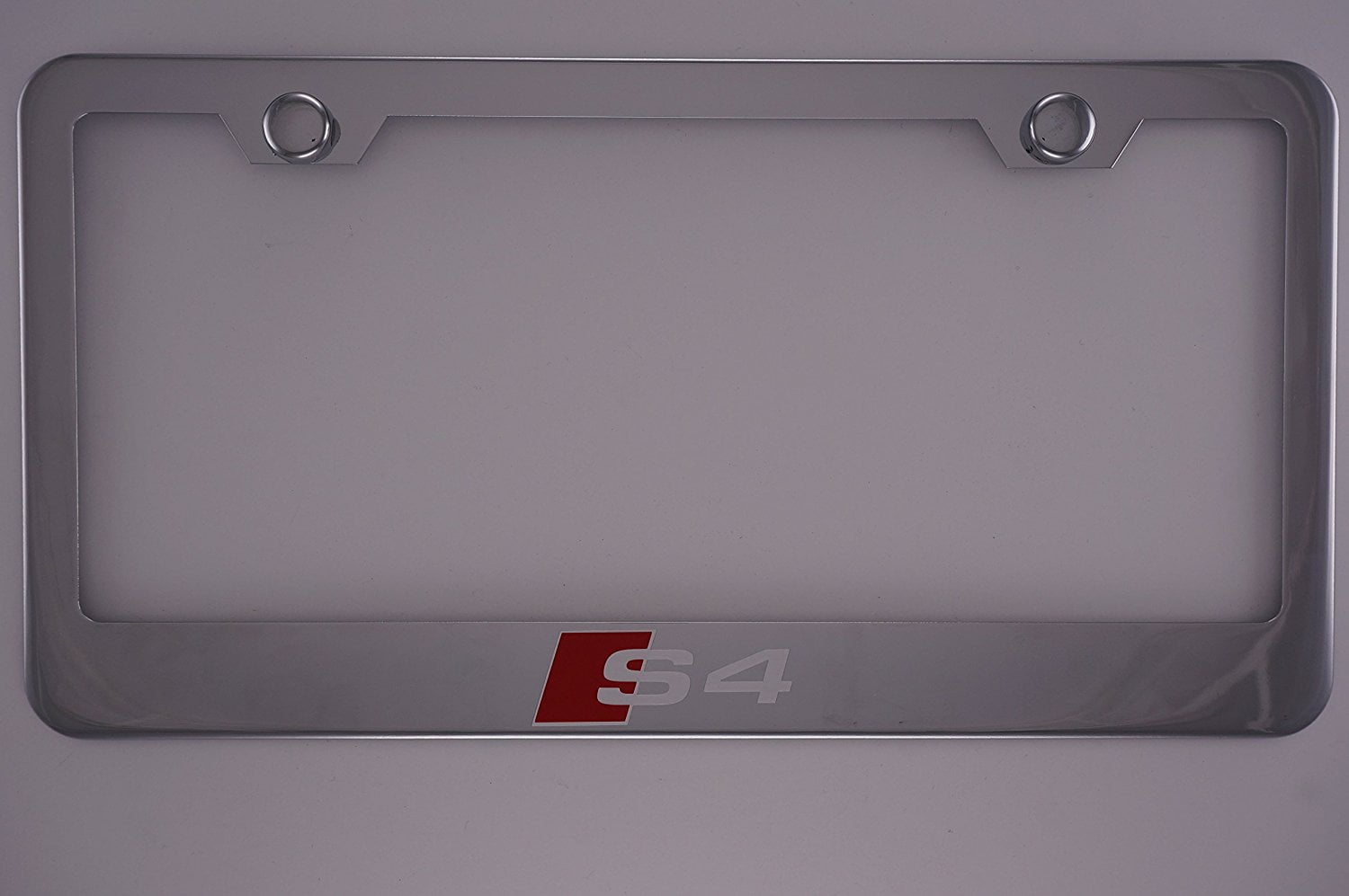 Audi S4 Chrome License Plate Frame with Caps, By PCR