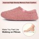 thumbnail image 4 of Zapatillas HomeTop de espuma viscoelástica de piel rizada y difusa para mujer, rosas, 9-10, 4 of 7