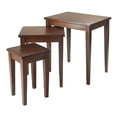 thumbnail image 4 of Pemberly Row 3-Piece Transitional Solid Wood Nesting Tables in Antique Walnut, 4 of 9