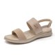 thumbnail image 1 of Sandalias de verano de estilo europeo y americano para mujer, zapatos planos cómodos de talla grande, informales, con hebilla, para playa, 1 of 4