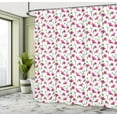 thumbnail image 5 of Ambesonne Floral Shower Curtain, Lily Blossoms Garden Art, 69"Wx84"L, Magenta Green and White, 5 of 5