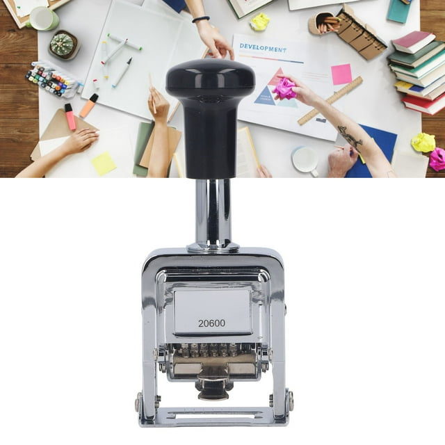 Self Inking Number , Easy Operation Auto Action Self Inking Numberer Rubber Handle Zinc Alloy for Bank