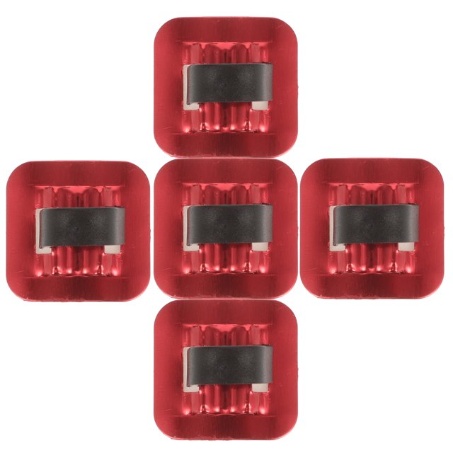 Miangastore Ensemble de Câbles de Frein de Vélo 5 Ensembles Alliage d'Aluminium Rouge 1.90x1.90x0.30 Po Adhésif en Forme de C pour Cyclistes