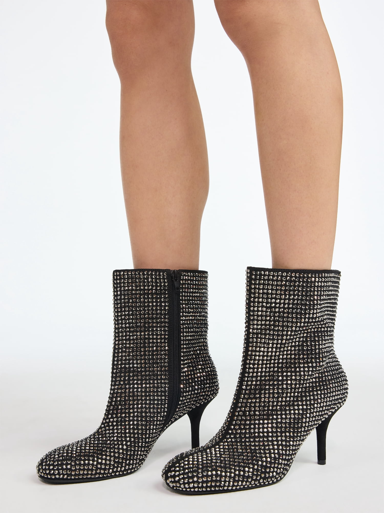 Scoop Women's Rhinestone Embellished Heeled Booties