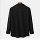 thumbnail image 2 of Camisas Deportivas Hombre Camisa de manga larga de playa con solapa informal de un solo pecho para otoño e invierno para hombre, camisa de vacaciones al libre con un solo bolsillo para (Black, M), 2 of 5