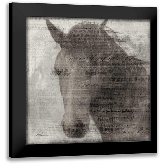 Roko, Ken 12x12 Black Modern Framed Museum Art Print Titled - Equestrian Story 2