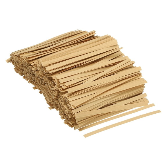 Uxcell Twist Ties 3.5" Paper Closure Tie for Party Bags Crafts Brown 500 Pack