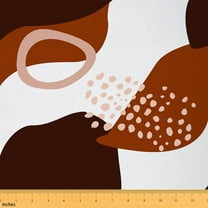 Feelyou Geometric Fabric by the Yard 1 Yard for Adult, Fashion Minimalism Room Decor Fabric by the Yard, Pink Circle Dots Print Fabric for Sewing, Luxury Bedroom Decor