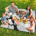 thumbnail image 7 of Marble Texture Waterproof Picnic Blanket with Foldable Zipper, Suitable for Outdoor Use, Suitable for Travel, Camping, Beaches, Parks, Grasslands, Picnic Blanket Accessories, 7 of 7
