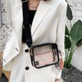 thumbnail image 4 of Bolsa De Hombro Likrtyny Transparente PVC Con Bufanda De Seda Negro Para Estrenar, 4 of 7