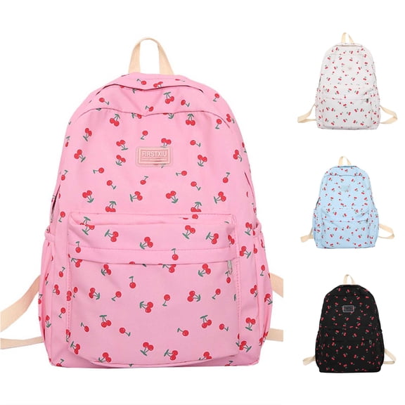 FYDUU Backpack for Girls School Bag Kids Bookbag Large Capacity Cute Cherry School Backpacks for Teen Girl Fashion Casual Daypack