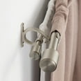 thumbnail image 3 of 1" Window Treatment Curtain Rod with Cylindrical Cap Finials, Double Drapery Rod Adjustable Length 36-72", Matted Nickel, 3 of 12