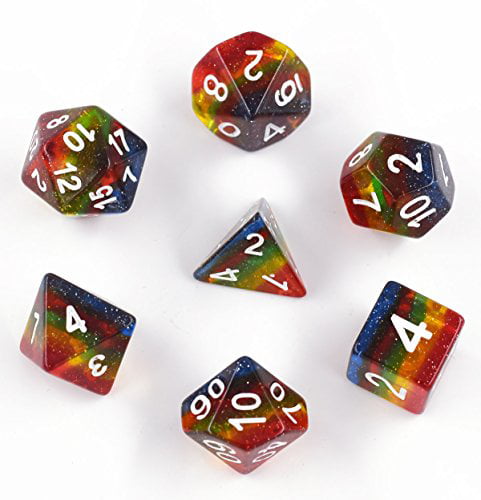 Galactic Blue Dice RPG Set Polyhedral DND Dungeons and Dragons Pathfinder