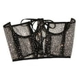 thumbnail image 1 of Moda Mujer Encaje Hasta Corsé Cintura Cincher Cinturón Ancho Para Disfraz Navidad Negro SM SunniMix corsé de mujer, 1 of 8