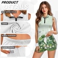 thumbnail image 5 of Uorisanigo Lucky Green Leaf Flower Workout Athletic Dresses Size XL Comfortable Fashionable Womens Sleeveless Golf Tennis Dresses Casual Zipper Neck Daily Wear, 5 of 7