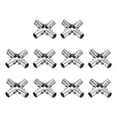 thumbnail image 1 of Uxcell 10Pack Structural Pipe Connector, 180 Degree 5 Way Metal Joint Chain Link, Silver, 1 of 7