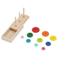 thumbnail image 2 of Torre de Hanoi Rompecabezas de 10 anillos Juguete lógico de madera con caja de almacenamiento para niños de 5 años en adelanteL, 2 of 9