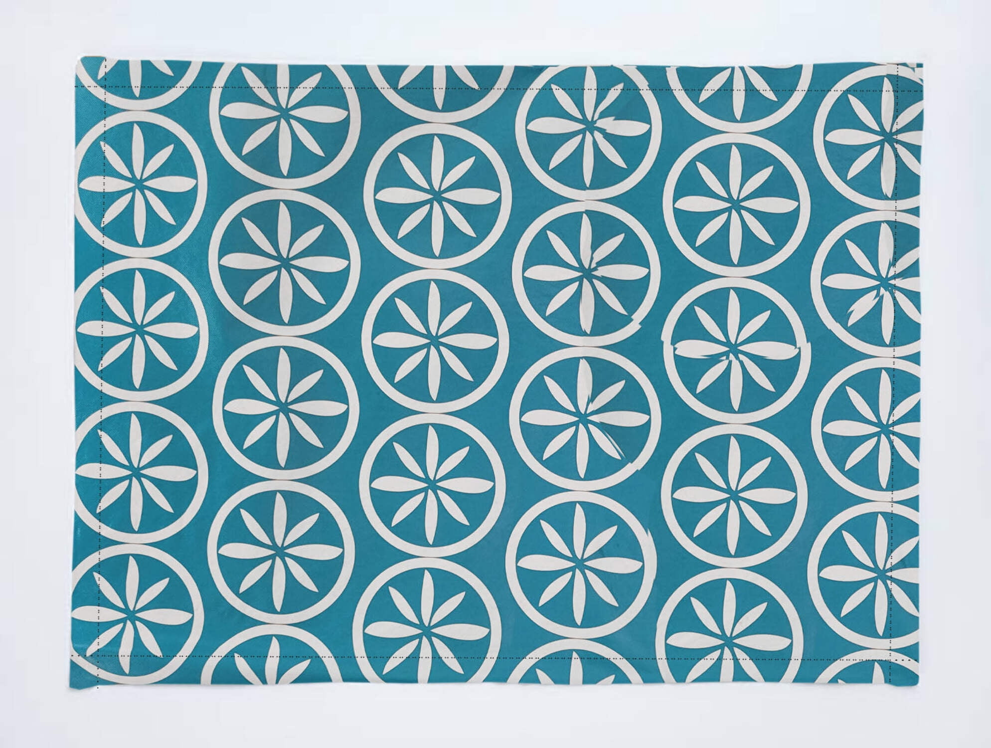 Plastic with Flannel Backing Dinner Table Placemats Holiday Home Decoration 13" x 19" (Pack of 4)