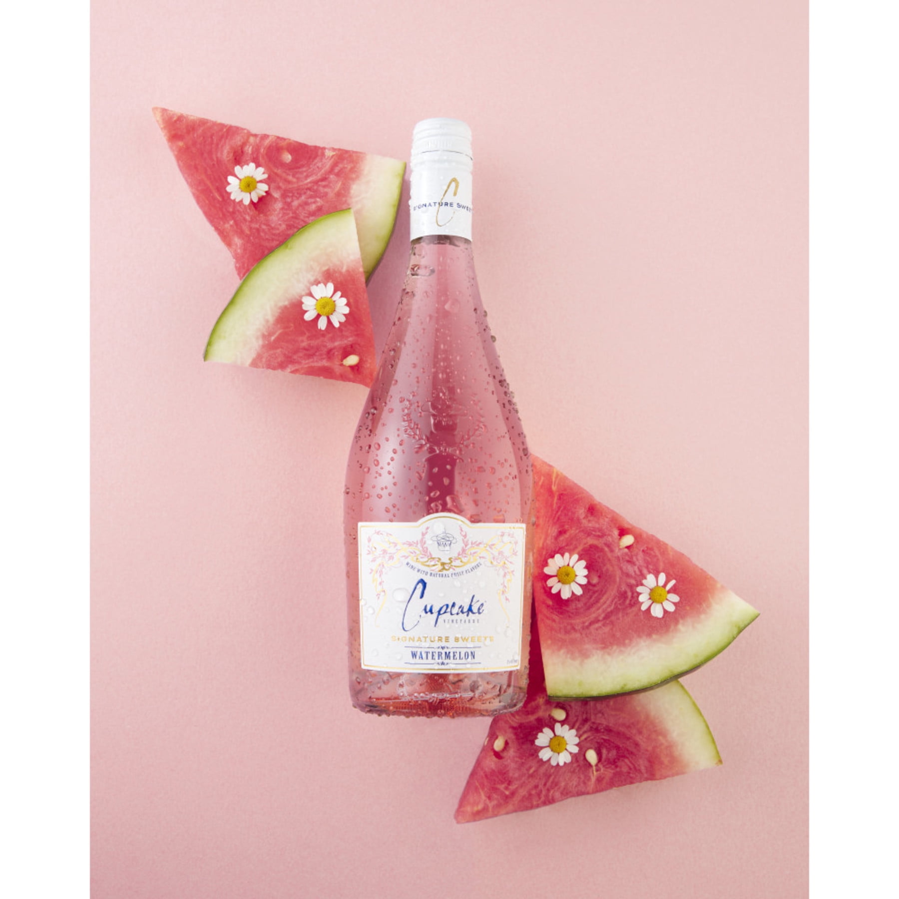 Cupcake Vineyards Signature Sweets Watermelon Moscato Flavored Wine Italy, 750 ml Bottle, 6% ABV