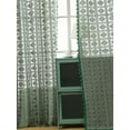 thumbnail image 2 of Sunyuer Green Boho Textured Tassel Sheer Lace Curtains, Chic Crochet Geometry Knitting Rod Pocket Window Drapes for Living Room Bedroom, 2 Panels, 63" L x 55" W, 2 of 7