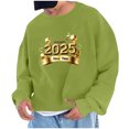 thumbnail image 1 of Styesk Chemises pour Hommes Chandail en Molleton Imprimé Année 2025 Chandail Col Rond Manches Longues Exercice Sans Chapeau Chandail à Capuchon, 1 of 4