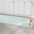 thumbnail image 6 of mDesign Soft 100% Cotton X-Long Accent Rug Mat/Runner, Ribbed, 60" x 21" - Water, 6 of 7