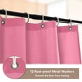 thumbnail image 3 of Ryvnso 4 Pcs Pink Bathroom Shower Curtain Set with 12 Hooks Bath Mat Toilet Lid Cover, 3 of 8
