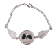 thumbnail image 1 of y negro lindo pekingese dog pet animal Pulsera pulsera pulsera alas de ángel pulsera, 1 of 3
