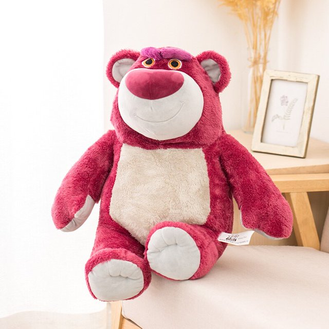 Original Lotso Story Strawberry Teddy Bear Toy 18/23/30/38cm, juguetes súper suaves de alta calidad para niños con olor a fresa zhangyuxiang LED
