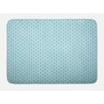 thumbnail image 1 of Modern Bath Mat, Pool Water Wavy Lines Circled Web like Design with Backdrop Art Print, Non-Slip Plush Mat Bathroom Kitchen Laundry Room Decor, 29.5 X 17.5 Inches, Pale Blue and White, Ambesonne, 1 of 2